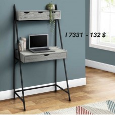 I 7331 Computer Desk-32 "L Grey/ Black Metal  (Online Only)
