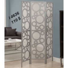 I 4636 Folding Screen 3 Panel/Silver"Buble design" (Online only)