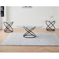 IF-2641 3pc Coffee Table Set Black. SALE JUST SET (Online Only)