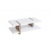 IF-3530 Wooden White Top Top/Natural Inserts Coffee table (Online Only)