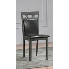 C-1097 Black PU Upholstered Cushion Seats Dining Chair.SALE JUST SET OF 2 CHAIRS (online only)