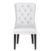 C-1151 White PU Dining Chair with Nail Head Details. SALE JUST SET OF 2 CHAIRS  (Online only)