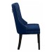 C-1222 Navy Blue Velvet Dining Chair with Nail Head Details. SALE JUST SET OF 2 CHAIRS (Online only)