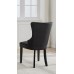 C-1226 Button Tufted Front Black Velvet Dining chair. SALE JUST SET OF 2 CHAIRS. (Online Only)