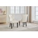 C-1228 Button Tufted Front Creme Velvet Dining Chair. SALE JUST SET OF 2 CHAIRS. (Online Only)