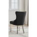 C-1246 Soft-Touch Black Velvet Dining Chair. SALE JUST SET OF 2 CHAIRS. (Online Only)