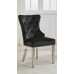 C-1246 Soft-Touch Black Velvet Dining Chair. SALE JUST SET OF 2 CHAIRS. (Online Only)