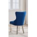 C-1247 Soft-Touch Blue Velvet Dining Chair. SALE JUST SET OF 2 CHAIRS. (Online Only)