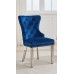 C-1247 Soft-Touch Blue Velvet Dining Chair. SALE JUST SET OF 2 CHAIRS. (Online Only)