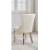 C-1248 Soft-Touch Cream Velvet Dining Chair. SALE JUST SET OF 2 CHAIRS. (Online Only)