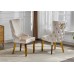 C-1285 Creme Velvet Dining Chair. SALE JUST  SET OF 2 CHAIRS.(Online Only)
