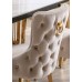 C-1285 Creme Velvet Dining Chair. SALE JUST  SET OF 2 CHAIRS.(Online Only)