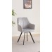 C-1411 Soft Light Grey Velvet Dining Chair. SALE JUST SET OF 2 CHAIRS. (Online only)
