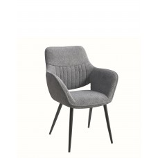 C-1546 Soft Textured Grey Fabric Dining Chair. SALE JUST SET OF 2 CHAIRS. (Online Only)