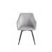 C-1551 Upholstered in Soft Light Grey Velvet Dining chair. SALE JUST SET OF 2 CHAIRS.(Online only)