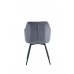 C-1552 Upholstered in Soft Dark Grey Velvet Dining Chair. SALE JUST SET OF 2 CHAIRS. (online only)
