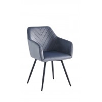 C-1552 Upholstered in Soft Dark Grey Velvet Dining Chair. SALE JUST SET OF 2 CHAIRS. (online only)