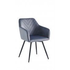 C-1552 Upholstered in Soft Dark Grey Velvet Dining Chair. SALE JUST SET OF 2 CHAIRS. (online only)