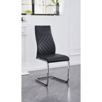C-1574 Upholstered in soft Black PU.Dining Chair. SALE JUST SET OF 6 CHAIRS. (Online Only) C-1574 Upholstered in soft Black PU.Dining Chair. SALE JUST SET OF 6 CHAIRS. (Online Only)
