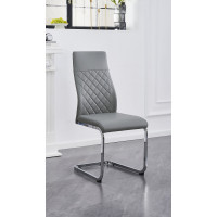 C-1576 Upholstered in soft Grey PU Dining Chair.SALE JUST SET OF 6 CHAIRS. (Online Only) C-1576 Upholstered in soft Grey PU Dining Chair.SALE JUST SET OF 6 CHAIRS. (Online Only)