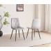 C-1631 Soft Light Grey Velvet Dining Chair. SALE JUST SET OF 4 CHAIRS. (Online Only)
