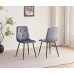 C-1632 Soft Dark Grey Velvet Dining Chair. SALE JUST SET OF 4 CHAIRS. (Online Only)