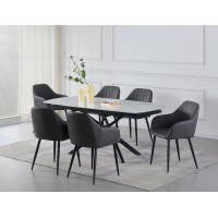 T-1415 Modern Extension Dining Table-with Sintered Stone Top Dining Table. (Online Only)