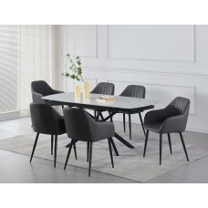 T-1415 Modern Extension Dining Table-with Sintered Stone Top Dining Table. (Online Only) T-1415 Modern Extension Dining Table-with Sintered Stone Top Dining Table. (Online Only)