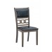 C-1083 Black PU Cushion Fabric Seats Dining Chair, SALE JUST FOR 2 CHAIRS.(Online Only)