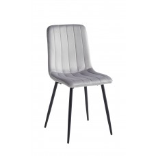 C-1473 Light Grey Velvet Dining Chair. Sale Just for 6 Chairs.(Online Only)