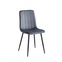C-1474 Dark Grey Velvet Dining Chair. SALE JUST FOR 6 CHAIRS.(Online Only)