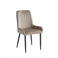 C-1511 Beige Velvet Dining Chair. Sale just for 2 Chairs (Online Only)