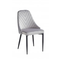 C-1531 Light Grey Velvet Dining Chair. SALE JUST FOR 6 CHAIRS.(Online Only)