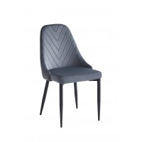 C-1532 Dark Grey Velvet Dining Chair. SALE JUST FOR 6 CHAIRS. (Online Only)