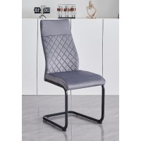 C-1572 Dining Chair Soft Grey Velvet. SALE JUST SET OF 6 CHAIRS. (Online only)