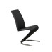 C-1785 Dining Chair Upholstered Black ‘Z’ Shaped With Chrome Legs. SALE JUST  SET OF 2 CHAIRS. (Online only)