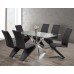 T-1448 Clear Glass Top With chrome legs Dining Table ( Online only)