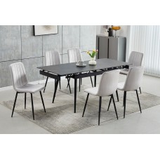 T-1472 Modern Extension Dining Table with Sintered Stone Marble Top (Online Only) T-1472 Modern Extension Dining Table with Sintered Stone Marble Top (Online Only)