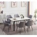 T-1815 Sintered Stone White Marble Top Dining Table (Online Only)