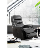 IF-6300-M Power Recliner Chair. Soft Black PU. (Online Only)