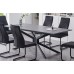 T-1570 Modern Extension Dining Table Grey Marble Veneer Top  (Online Only)