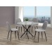 T-1429 Round Glass Top Dining Table with Black Metal Legs (Online only)