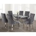 T-1448 Clear Glass Top With chrome legs Dining Table ( Online only)