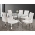 T-1448 Clear Glass Top With chrome legs Dining Table ( Online only)