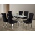 T-1448 Clear Glass Top With chrome legs Dining Table ( Online only)
