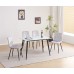 T-1630 Sintered Stone Top in Snowy White Marble Finish Dining Table (Online Only )
