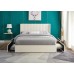 IF-5407 Double, Queen size bed with 4 Large Pull-Out  Storage Drawers Creme Velvet Fabric. (Online Only)