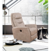 IF-6301-M Power Recliner Chair. Soft Stone Colour PU.(Online only)