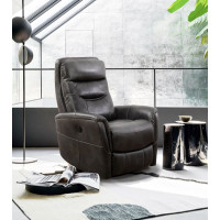 IF-6302-M Power Recliner Chair. Soft Grey PU.(Online only)