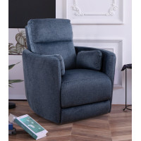 IF-6340-M Recliner Chair. Soft Blue Fabric.(online Only )